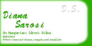 diana sarosi business card